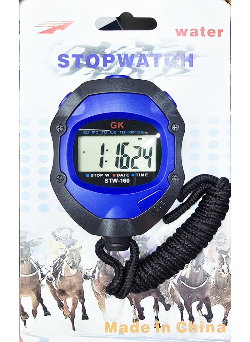 Generic Stopwatch Timer - Professional Digital Handheld Timer, Multi-function Electronic LCD Stop Watch with Date Time and Alarm Function - Image 2