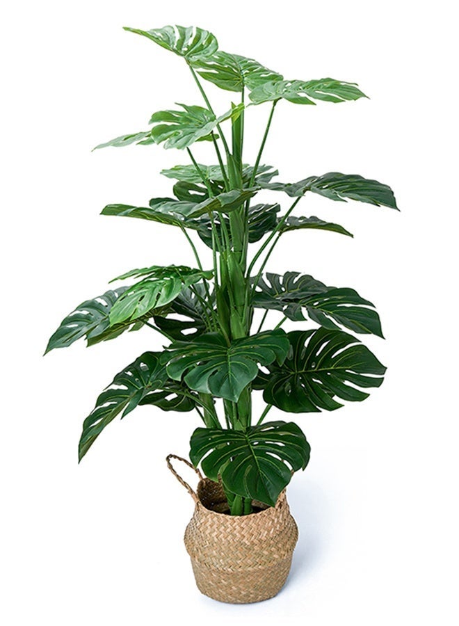 Artificial Monstera Tree 135CM, Realistic Split Leaves Faux Plant, Low Maintenance Indoor Outdoor Decor for Home, Office, Living Room, Bedroom. - Image 1