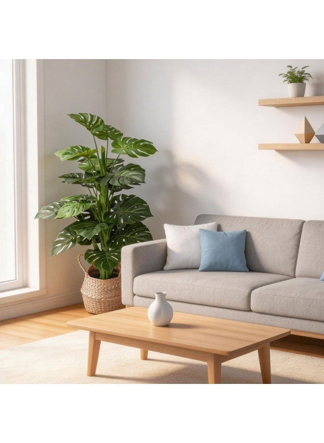 Artificial Monstera Tree 135CM, Realistic Split Leaves Faux Plant, Low Maintenance Indoor Outdoor Decor for Home, Office, Living Room, Bedroom. - Image 3