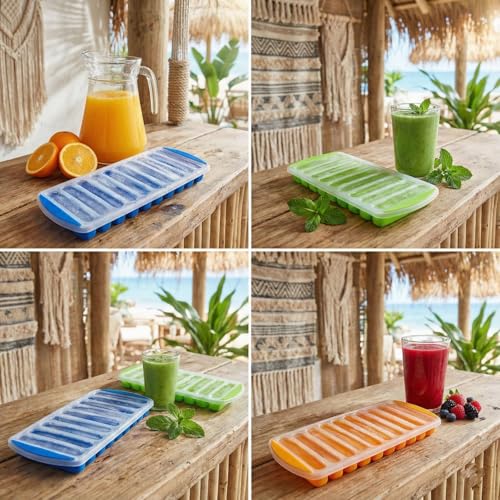faas Easy Pop Out Flexible Silicone Long Stick Shaped Ice Cube Tray Random Color, (Set of 1) - Image 5