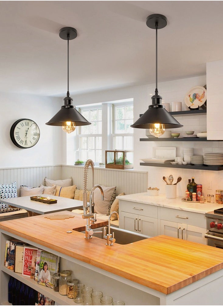 Goeco - Suspension Industrial and Vintage Metal Chandelier E27 Base (Bulb Not Included) - Image 1
