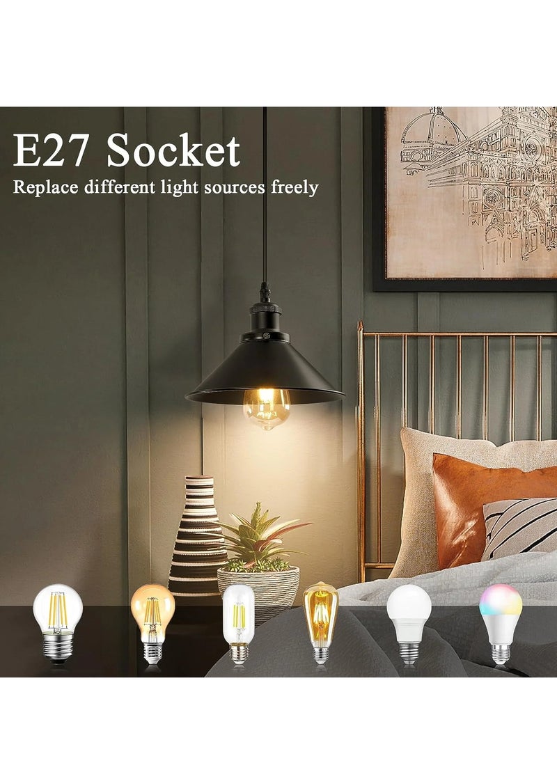 Goeco - Suspension Industrial and Vintage Metal Chandelier E27 Base (Bulb Not Included) - Image 1