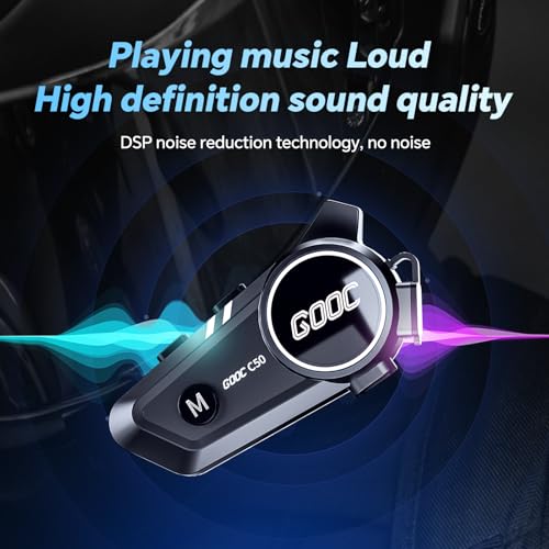 JZAQ Motorcycle Helmet Bluetooth Headset,High Sound Quality,Waterproof Sports Headset,Speakers Hands Free,Music Call Control,Automatic answering,120 Hours Playing time 1000mAh - Image 2