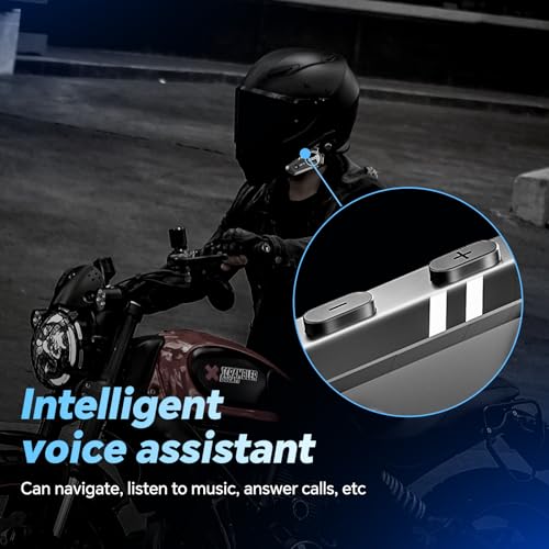JZAQ Motorcycle Helmet Bluetooth Headset,High Sound Quality,Waterproof Sports Headset,Speakers Hands Free,Music Call Control,Automatic answering,120 Hours Playing time 1000mAh - Image 5