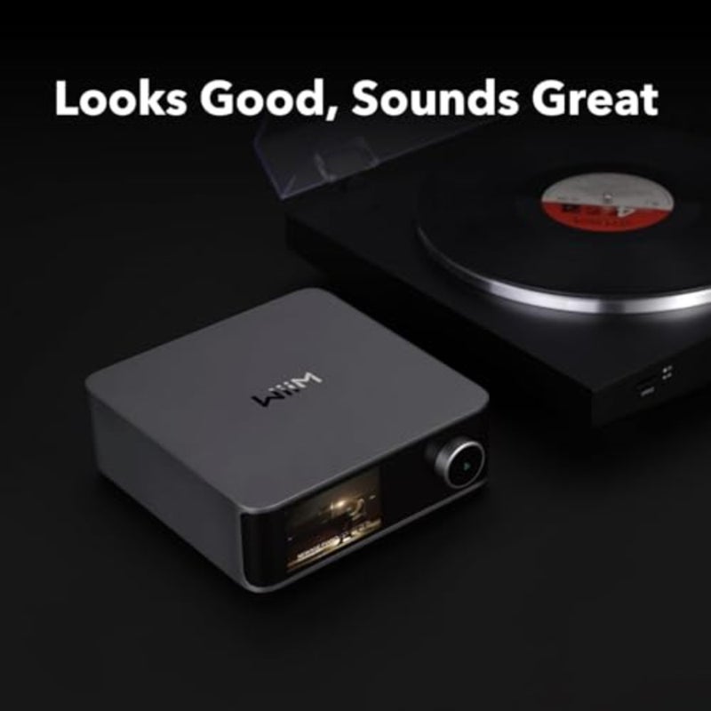 Ultra Music Streamer Digital Preamp for home audio setup, aluminum alloy body, Space Gray color, seamless multi-platform streaming and integrated phono input - Image 3