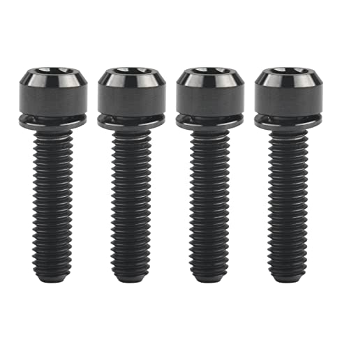 Wanyifa Titanium M6 x 25mm Allen Hex Bolts with Washers Screw for Bicycle V Brake Hub Fixed (Gold) - Image 1