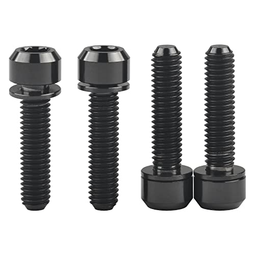 Wanyifa Titanium M6 x 25mm Allen Hex Bolts with Washers Screw for Bicycle V Brake Hub Fixed (Gold) - Image 4
