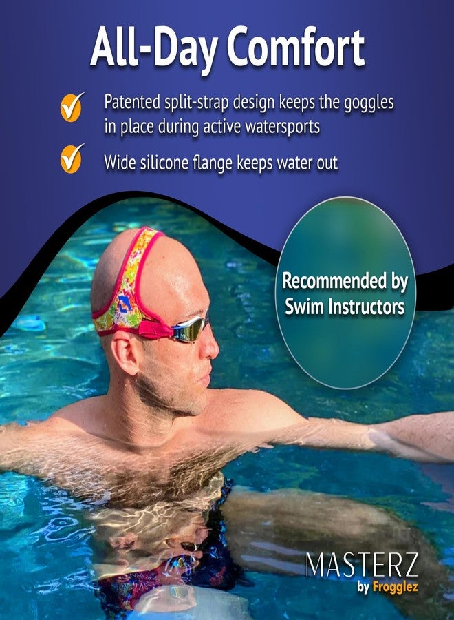 Frogglez Masterz Swim Goggles for Adults & Teens, Anti Fog Mirrored Goggles - Image 3
