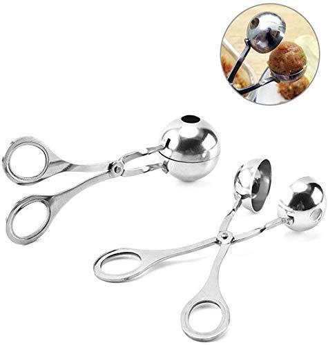 HOMAVA Homava Non Stick Stainless Steel Meat Ball Maker Cake Pop Maker Melon Baller 1651 X 889 X 381 cm Silver  - Image 2