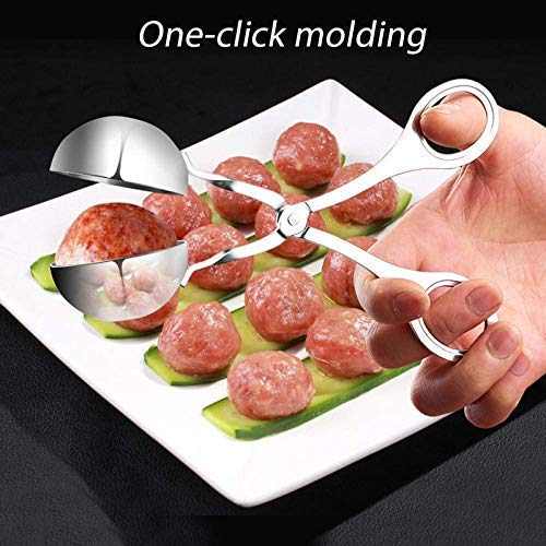 HOMAVA Homava Non Stick Stainless Steel Meat Ball Maker Cake Pop Maker Melon Baller 1651 X 889 X 381 cm Silver  - Image 5