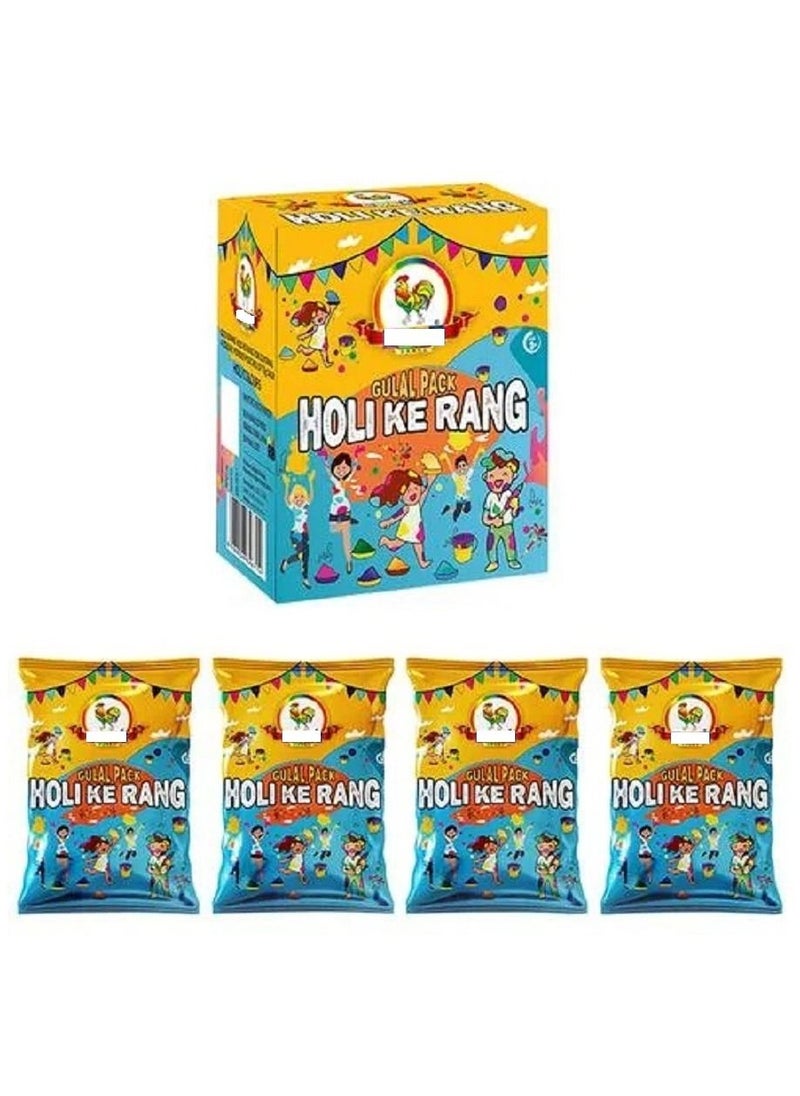 Generic Holi ke rang gulal packs 75g x 4  - Image 1