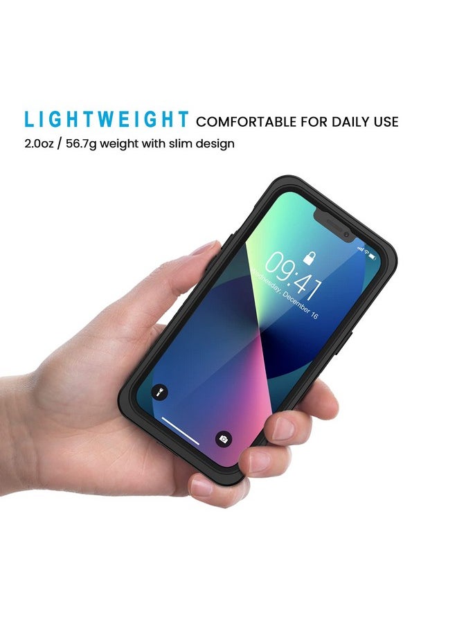 Lanhiem - Lanhiem for iPhone 13 Case, IP68 Waterproof Dustproof Shockproof Cases with Built-in Screen Protector, Full Body Sealed Protective Front and Back Cover for iPhone 13, 6.1 inch (Black) - Image 1