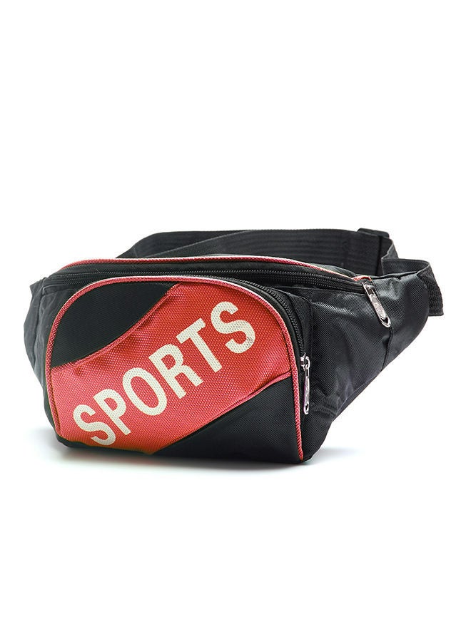 NIBEMINENT Sports Waist Belt Bag Black/Red  - Image 1