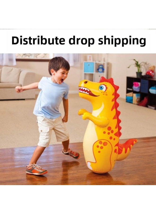 A Generation Of Inflatable Tumbler Children 90cm Small Baby Toys Kindergarten Gift To Push The Stall Animals-Color:Thickened Blue Sea Leopard About 90cm-Specifications: Simple Pack (Repair Subsidy)  - Image 3