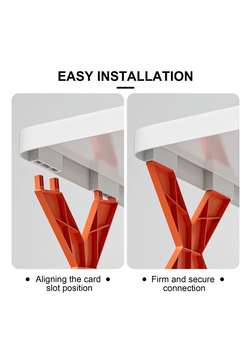 Excefore Foldable Shoe Racks - 6-Tier Shoe Rack - Storable and Convenient Shoe Storage Solution - No Installation Required - for Bedroom and Living Room - Vibrant Orange Design - Image 2