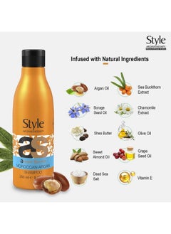 style aromatherapy Professional Moroccan Argan Oil Shampoo For Dry Dull & Frizzy Hair 250Ml  - Image 4
