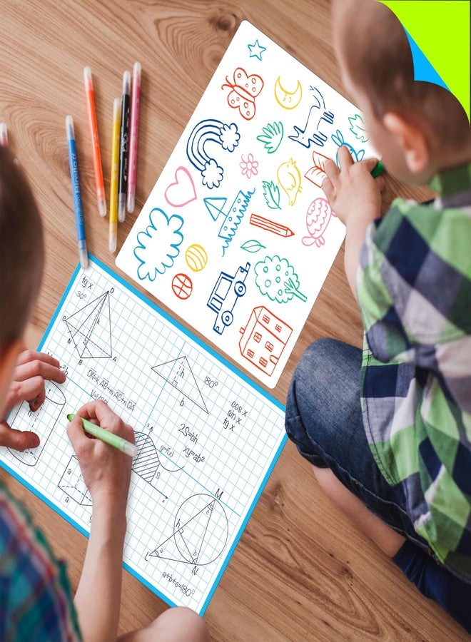 SpriteGru 8 Packs XY Axis Graph Dry Erase Board, Double Sided Dry Erase Board Writable and Erasable Math Learning White Board for Kids, Students, Classroom and Home (Each Measures 12” x 9”) - Image 5