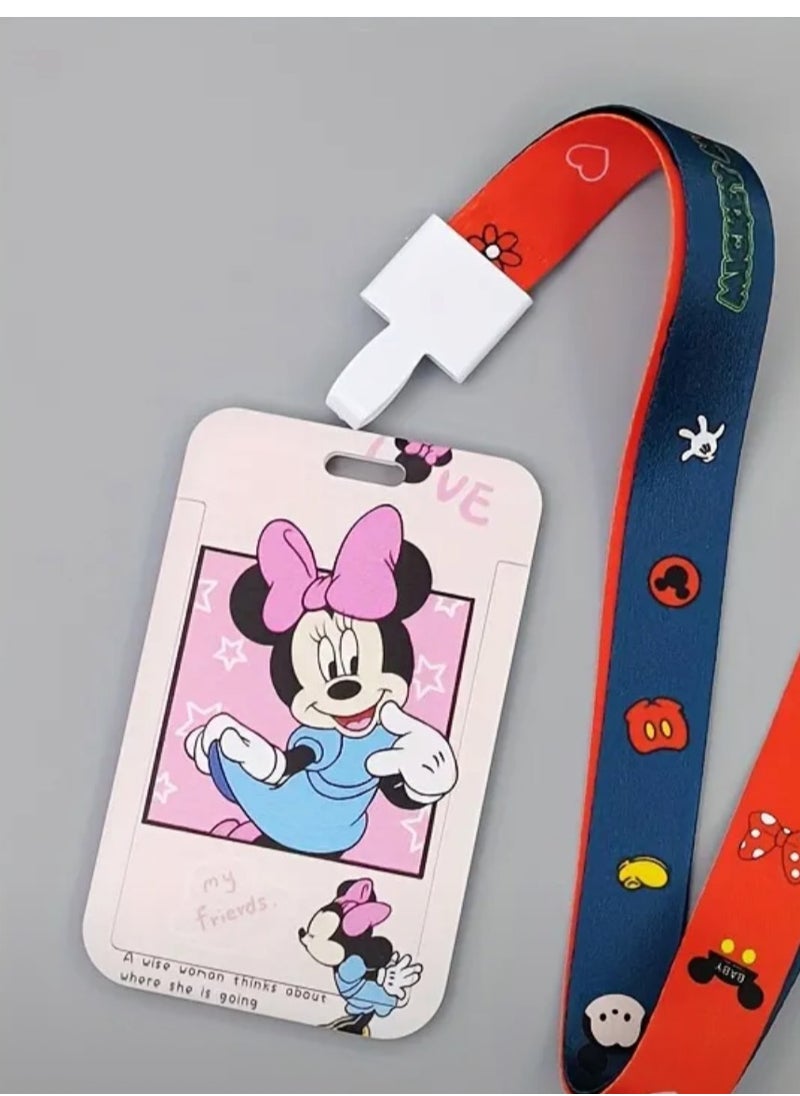 Disney - ID Badge Holder with Lanyard, Retractable Badge Holder with Adjustable Lanyard, for Women, Kids, Teachers, Nurse, Doctor, Students - Image 1