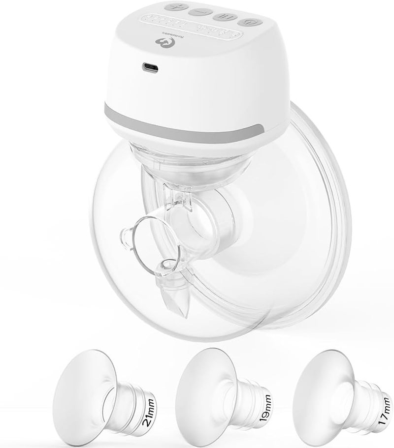 Bellababy Wearable Breast Pump Hands Free, 4 Modes 6 Levels Suction, Wireless Electric Breast Pump Portable. 1 Pack. (24mm Flange, 21/19/17mm Inserts) - Image 1
