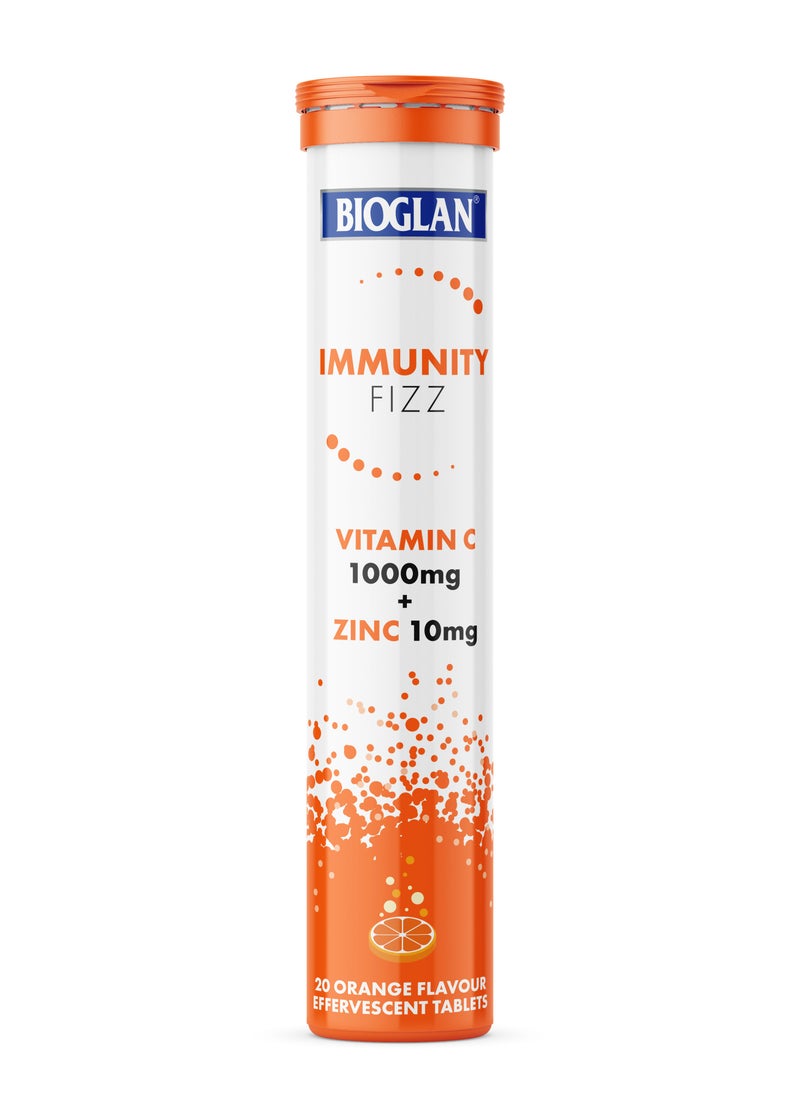BIOGLAN أقراص فيتامين سي فوارة مع الزنك فيتامين سي 1000 مجم 20 قرص  - Image 1