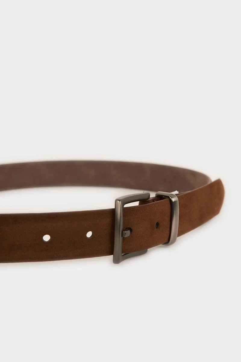 ديفاكتو Man Rectangle Clasp Faux Leather