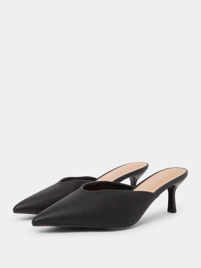 Styli black Styli Black Pointed Toe Mules for Women | Best Price UAE
