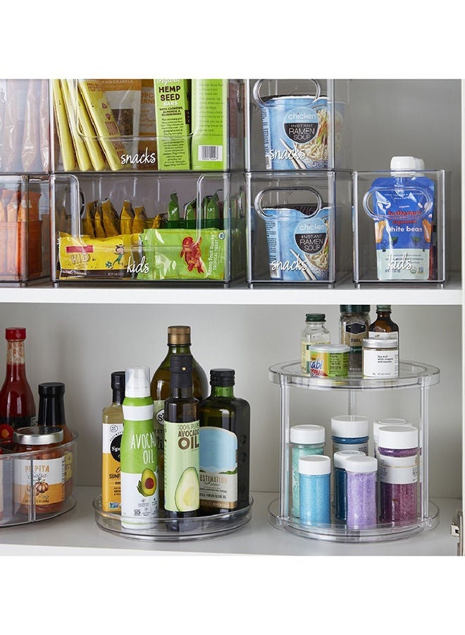 The Home Edit Open Front Stacking Pantry Bin Clear Plastic Storage Organizer Stackable Kitchen Cabinet Fridge Shelf Container for Food Snacks Fruits Space Saving Storage - Image 2