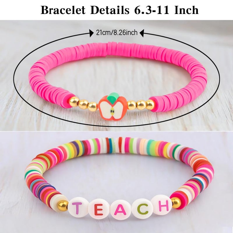 Bluckincle Teacher Appreciation Gifts,Teacher Bracelet Gifts for Women - Last Day of School End of Year Graduation Thank You Graduation for Daycare Music Preschool Dance English Special Education Prek - Image 2