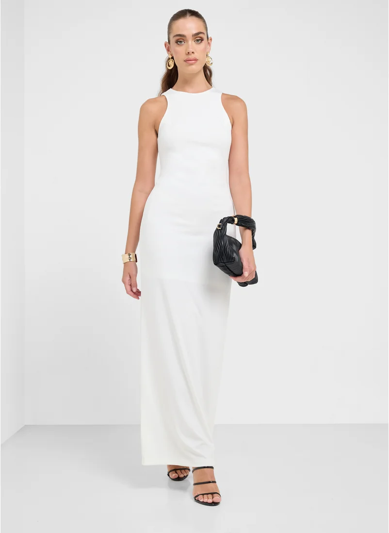 جينجر Sleeveless Maxi Shift Dress
