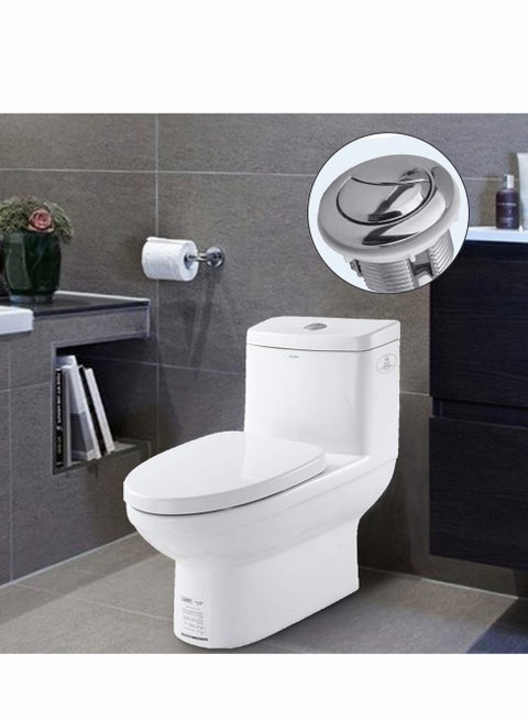 Dual Push Toilet Flush Button, Plastic Adjustable Top Water Tank Buttons Rods Button with 38mm Hole in the Cistern Lid, Thread for Replacement Accessories