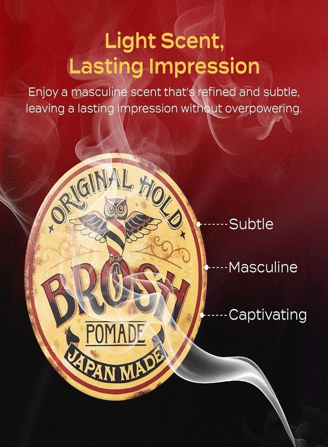 BROSH Original Water Based Pomade - Extra Firm Strong Hold & Medium Gloss/Shiny Finish for Men's Hairstyling and Grooming - 4oz - Image 5