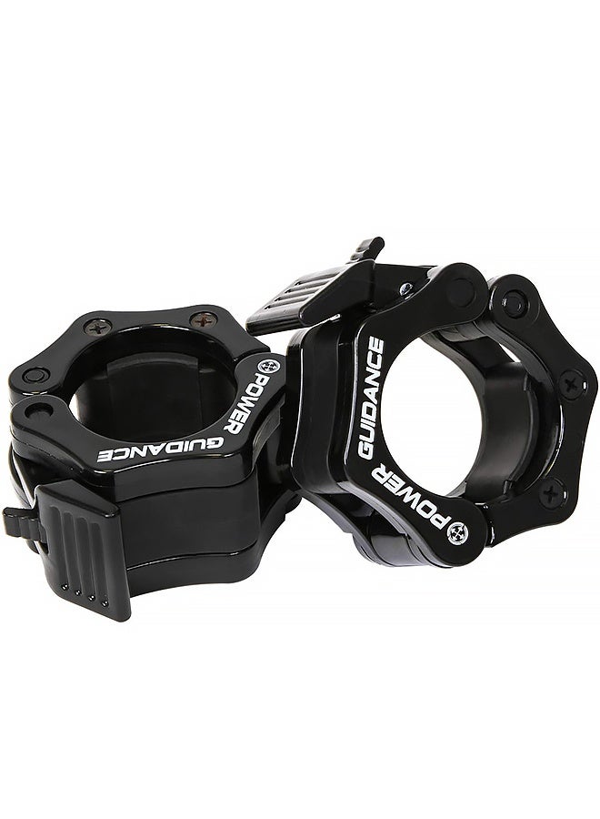 POWER GUIDANCE 50mm Barbell Clamp Collar, Locking Olympic Bar Quick Release Collar Clips for Weightlifting Training Exercise - Image 1