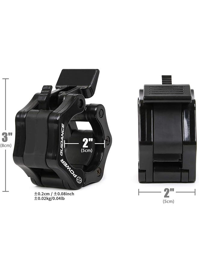 POWER GUIDANCE 50mm Barbell Clamp Collar, Locking Olympic Bar Quick Release Collar Clips for Weightlifting Training Exercise - Image 4