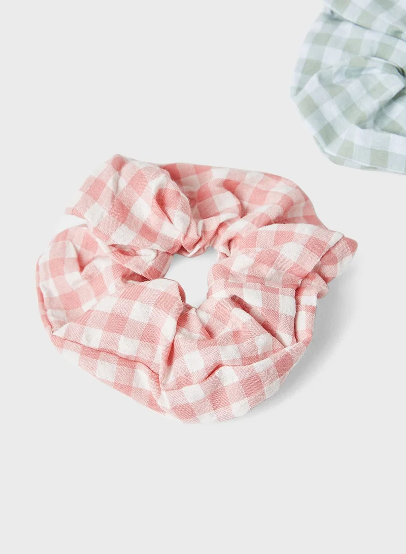 ONLY Check Hair Tie (Pack Of 3)