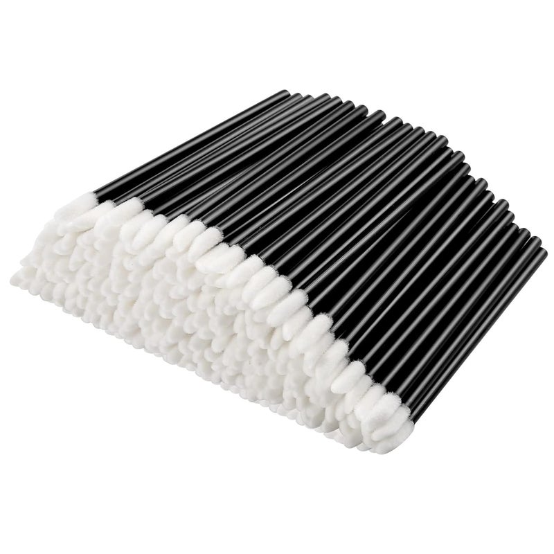Obinhere 600pcs Disposable Lip Brushes Make Up Brush Lip Gloss Applicators Lipstick Wands Tool Kits Lip gloss Applicators Tester Wands (black) (600) - Image 1