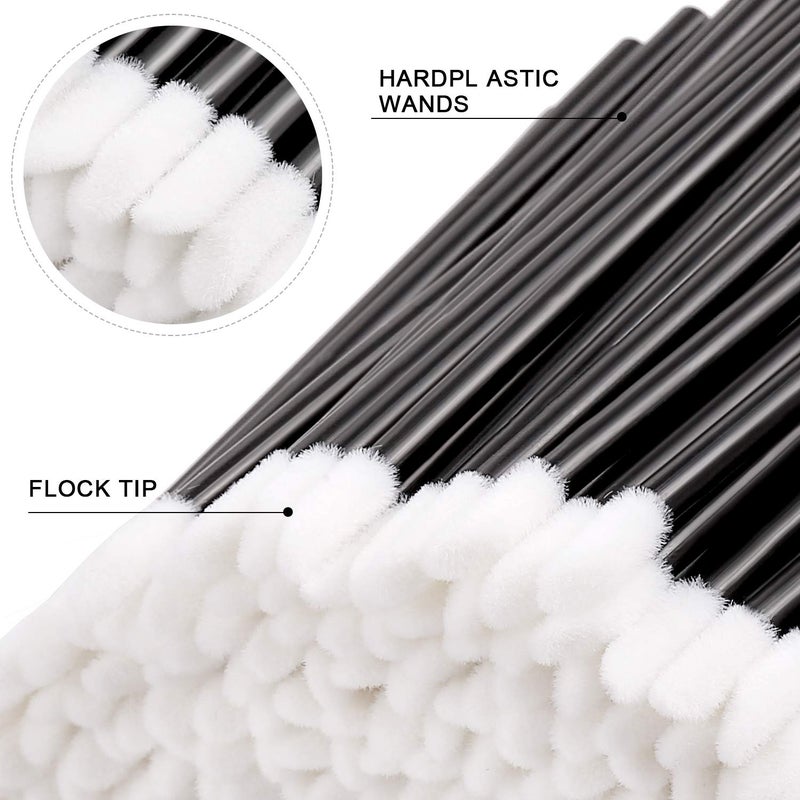 Obinhere 600pcs Disposable Lip Brushes Make Up Brush Lip Gloss Applicators Lipstick Wands Tool Kits Lip gloss Applicators Tester Wands (black) (600) - Image 3