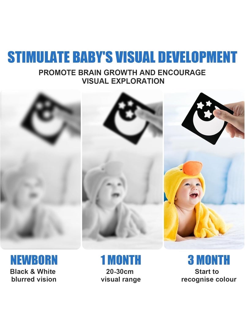 Baby Taqat for visual development in black and white, 20 sheets with 40 patterns, 0-3 months, 14 × 14.3 cm - Image 5