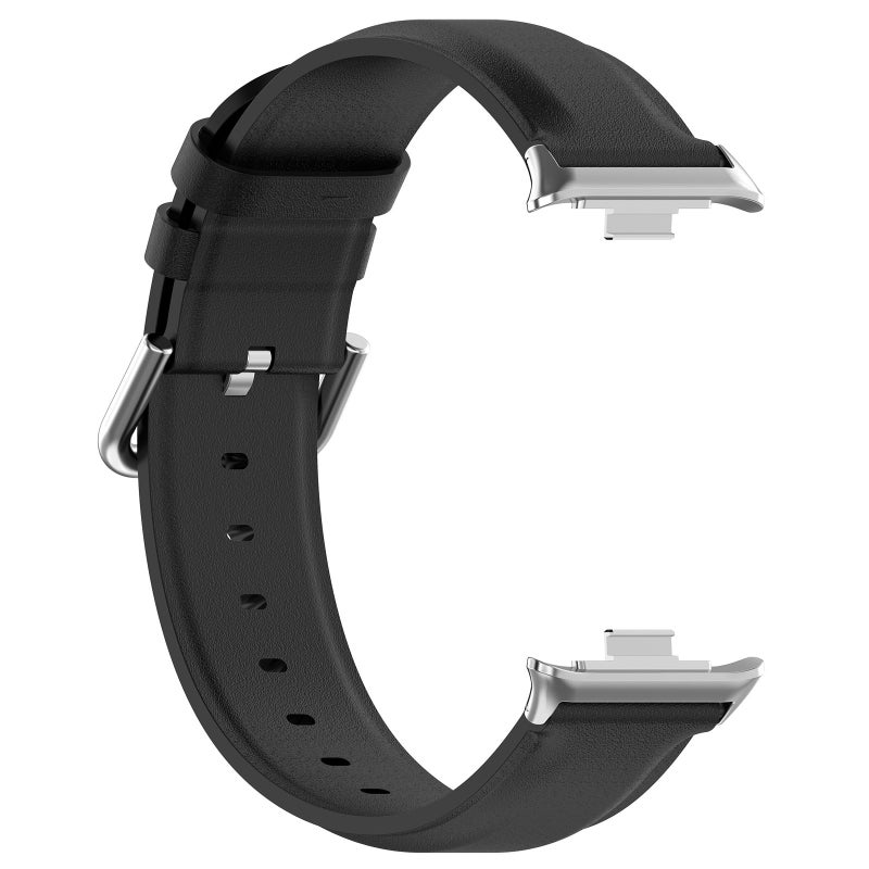 إيروريكس لساعة Xiaomi Smart Band 9 Pro / 8 Pro ذات الذيل الدائري من الجلد الطبيعي (أسود) - Image 3