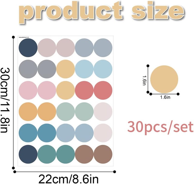 CELAENO Colorful Polka Dot Wall Decal Stickers - Image 5