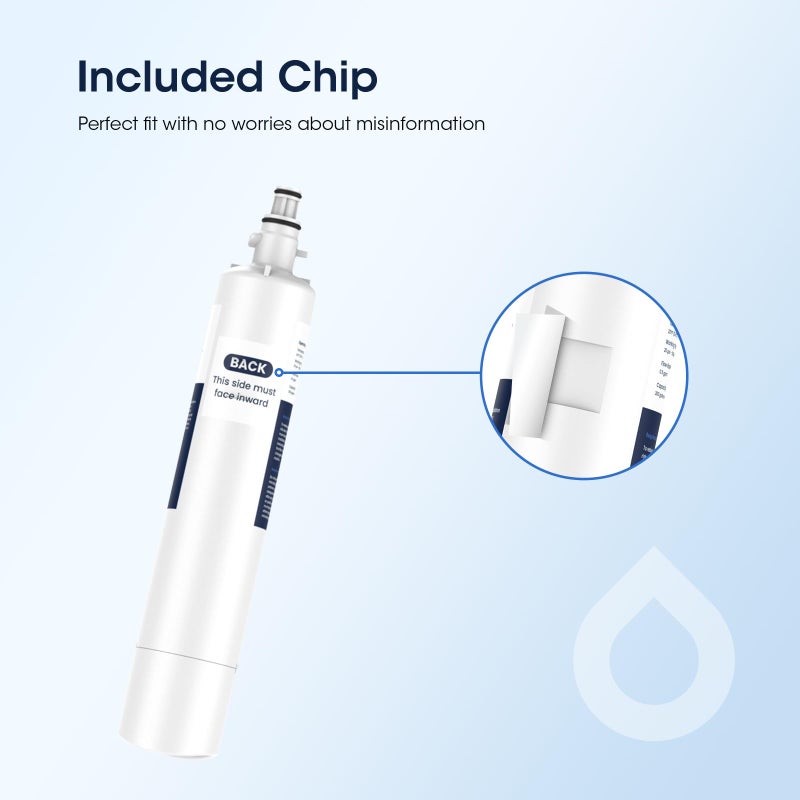GLACIER FRESH Replacement for RPWFE, RPWF (Built-in CHIP) Refrigerator Water Filter, Compatible with GFE28GYNFS, GFE28GELDS, PFE28KELDS, PFE28KYNFS, GFD28GELDS, PWE23KELDS, PWE23KMKES, 1 Pack - Image 2