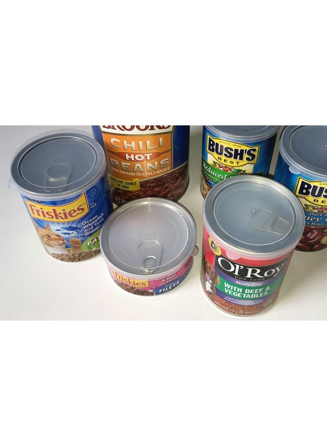 ALAZCO 12pc BPA-Free ALAZCO Can Covers - 2 Large 2 Medium 8 small Plastic Tight Seal Lids For Canned Goods or Pet Dog Cat Food Food Saver Reusable - Image 3