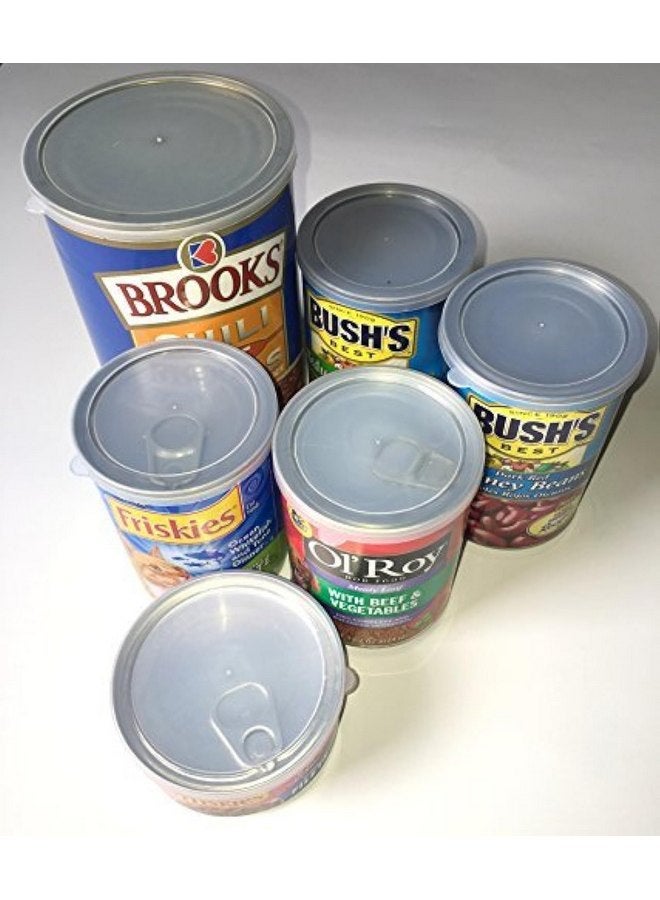 ALAZCO 12pc BPA-Free ALAZCO Can Covers - 2 Large 2 Medium 8 small Plastic Tight Seal Lids For Canned Goods or Pet Dog Cat Food Food Saver Reusable - Image 1
