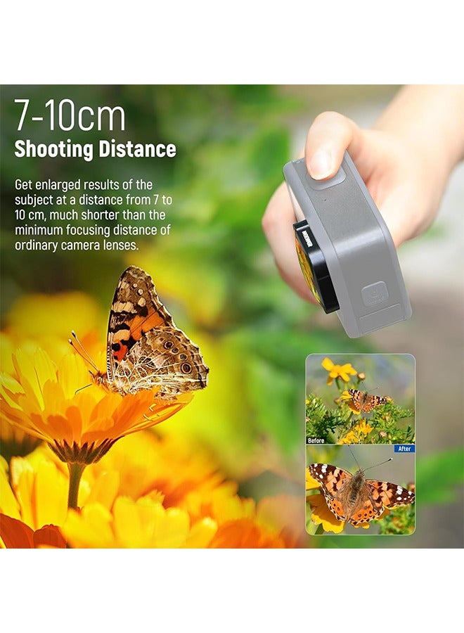 NEEWER 15X Magnification Lens 7-10cm Focal Distance for Macro Photography Close Up, Compatible with GoPro Hero 13 12 11 10 9 Action Camera, Not Waterproof, LS-31 - Image 2