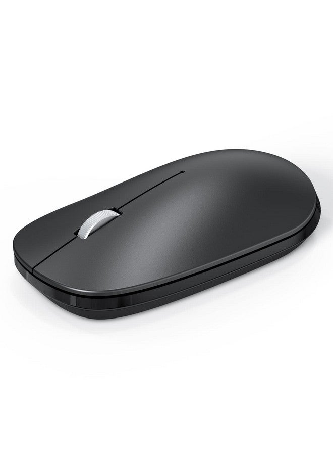 Omoton OMOTON Bluetooth Mouse for iPad and iPhone (iPadOS 13/ iOS 13 and Above), Ultra-Thin Wireless Mouse Compatible with Bluetooth Enabled Computer, Laptop, PC, Notebook, and Mac Series, Matte Black  - Image 1