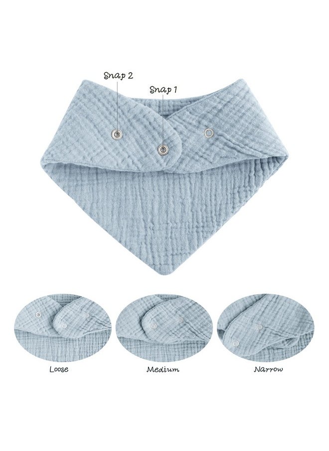 Konssy Muslin Baby Bibs 10 Pack Baby Bandana Drool Bibs 100% Cotton For Unisex Boys Girls 10 Solid Colors Set For Teething And Drooling  - Image 4