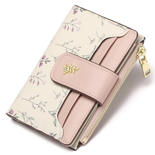 GAEKEAO Small Wallets for Women RFID Blocking Leather Bifold Zipper Pocket Wallet Credit Card Holder with ID Window - Image 1