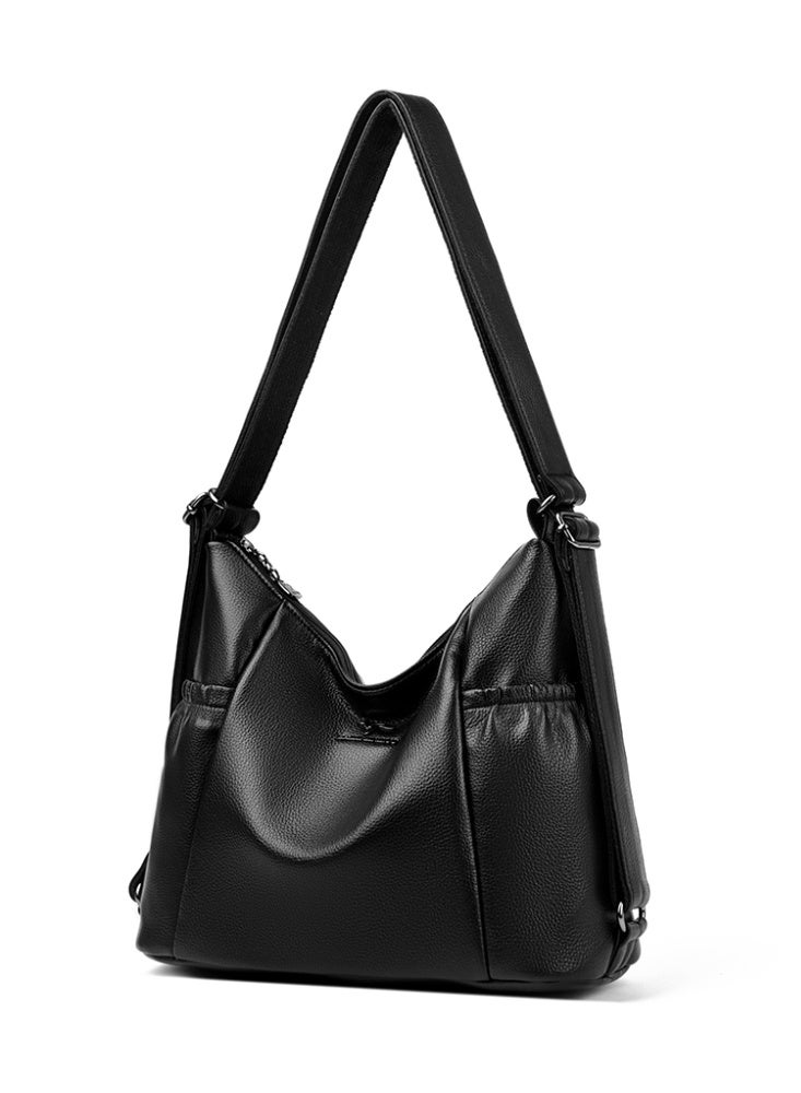 Large Capacity Shoulder Bag for Women, Fashionable Armpit Side Bag - Spacious Crossbody Purse for Work, College u0026 Travel Black - Image 2