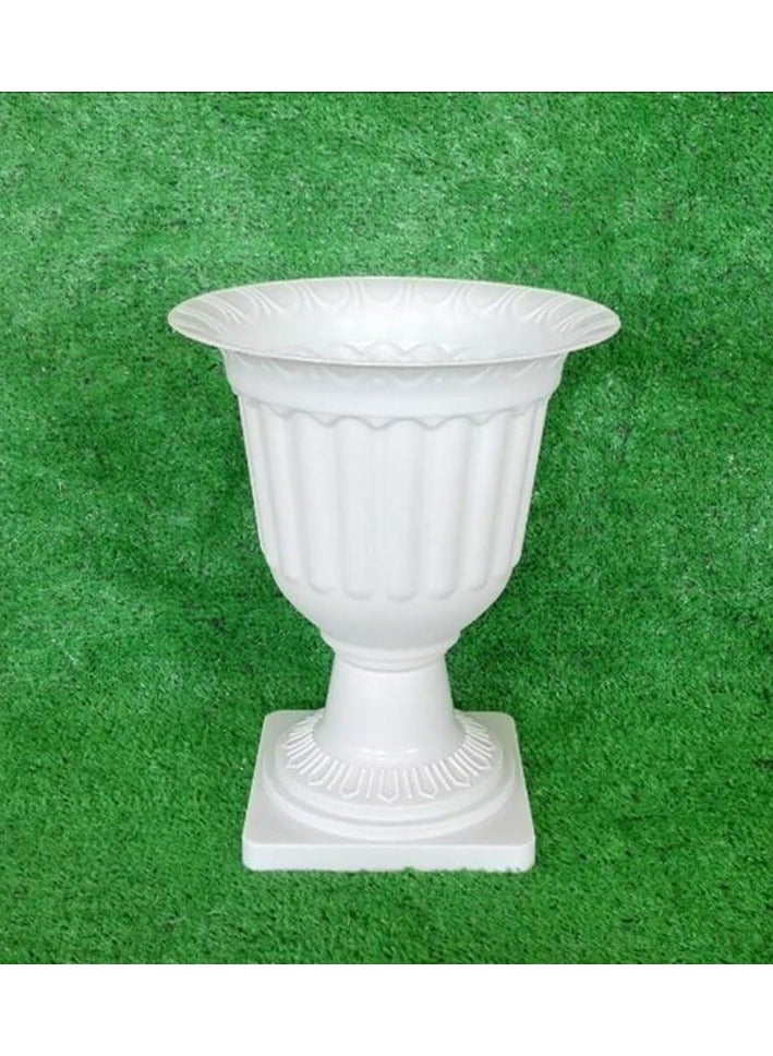LINGWEI Decorative Plastic Planter Pot with Detachable Base Lightweight, Durable & Elegant Garden Flower Pot - Image 2