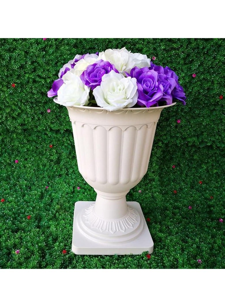 LINGWEI Decorative Plastic Planter Pot with Detachable Base Lightweight, Durable & Elegant Garden Flower Pot - Image 5