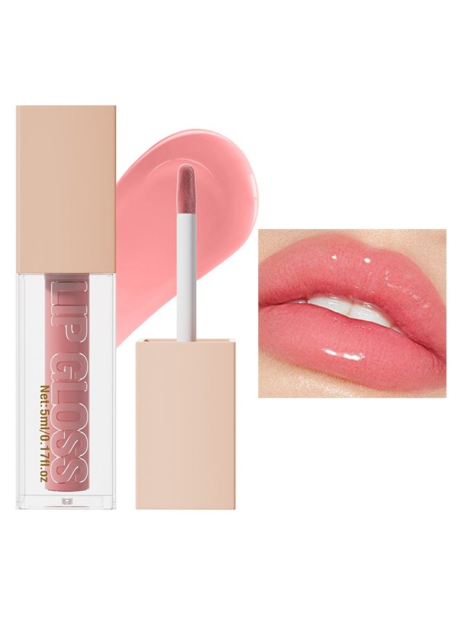 HelloKiss Lip Gloss, Aqua Mirror Lip Gloss, High Shine Lip Glow, Moisturizing and Moisturizing Pouty Lips, Pearlescent Fine Glitter ( 006 :REEF ) - Image 1